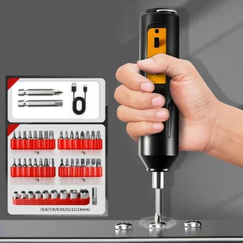 Portable home use electric screwdriver set household lithium battery charging forward and reverse electric screwdriver hardware set