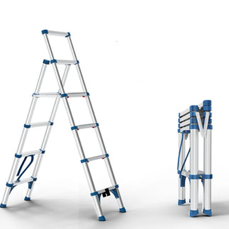 No installation ladder for home stable four corner household folding step stools telescopic herringbone climbing tool