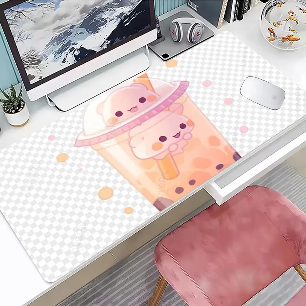 

Большая коврик-мышь Milktea Kawaii для компьютера, игровая мышь-клавиатура, HYBXXC