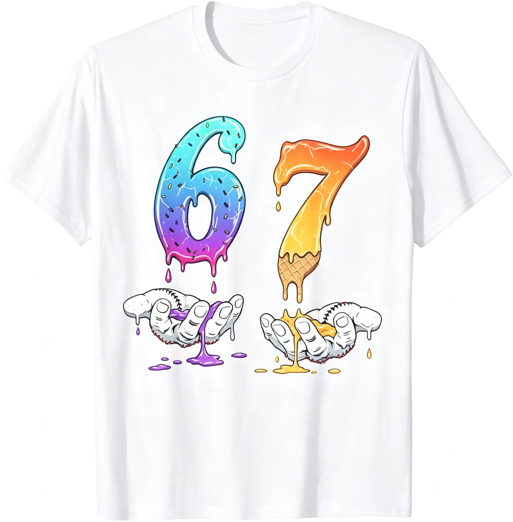 Six Seven Funny Meme Drip Lässiges Mode-T-Shirt für Männer, Damen, Jungen, Kinder, Eltern und Kinder, Baumwolle, Kurzarm, Kinder-T-Shirt – Detail 8