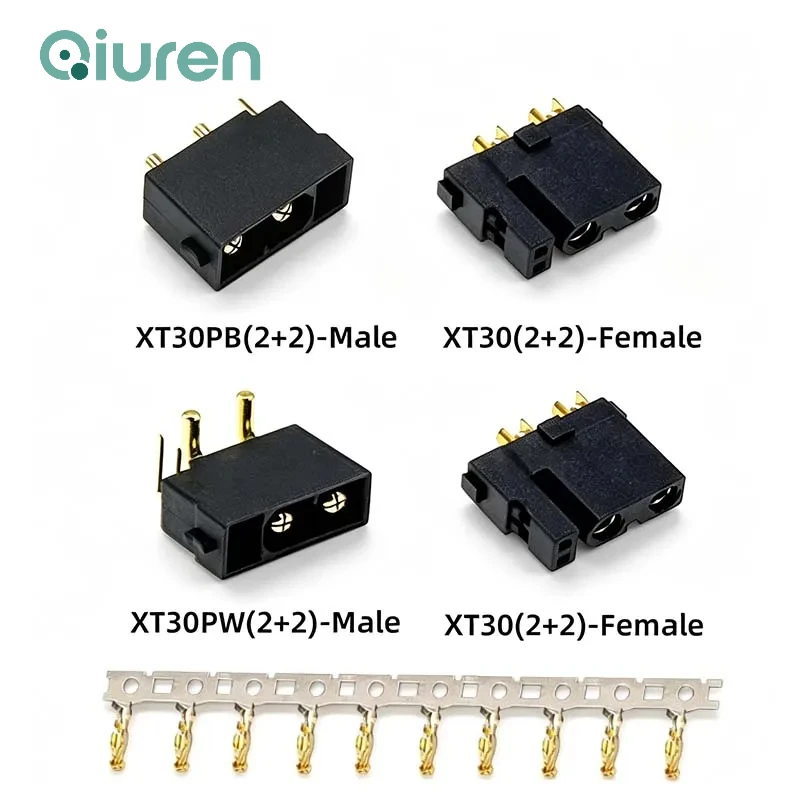 5PCS Amass XT30(2+2)-F XT30PB(2+2)-M XT30PW(2+2)-M Gold Plated Plug with Signal Pin XT30U Adapter for RC Drone Aircraft Mode