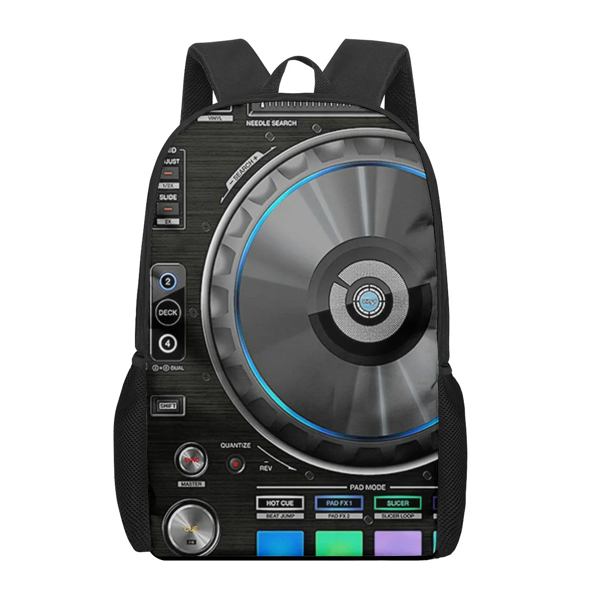 Música eletrônica dj controlador mixer sacos de escola impressão 3d crianças mochila mochilas preto bookbags para adolescente meninas meninos childr