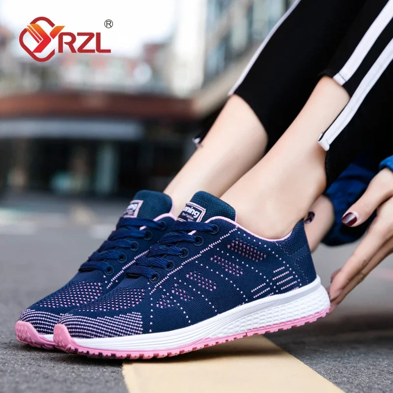 YRZL, zapatillas para correr para mujer, zapatillas deportivas de malla transpirable, zapatillas cómodas, zapatillas de tenis para hombre,