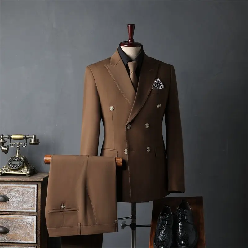 

7185 Business gentleman's British fashion new suit