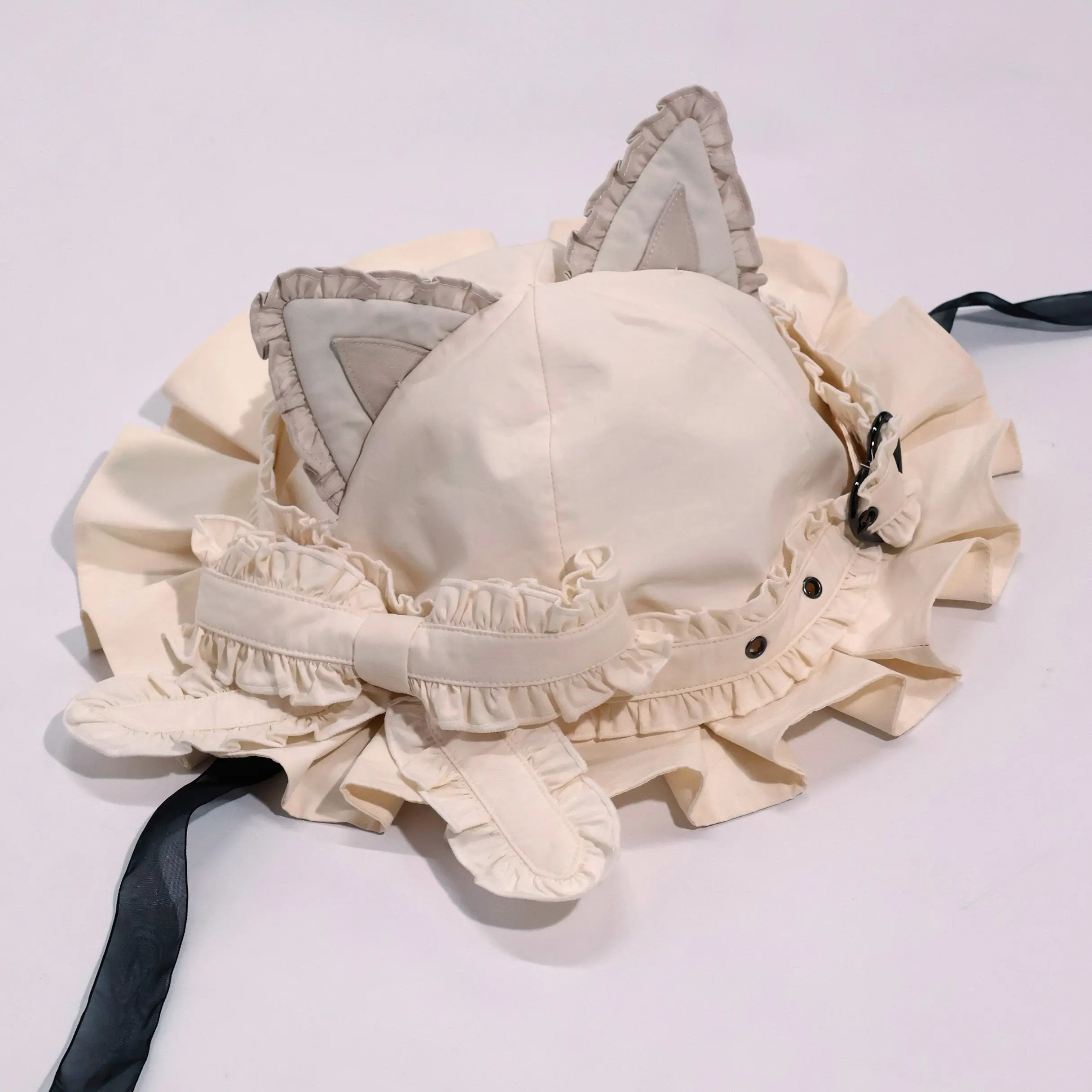 

Original Fluffy Lolita Sweet Soft Girl Cat Ears Lace Bow Hat Street Style Sweet Cool Heart Leg Cover Tea Party Accessories Women