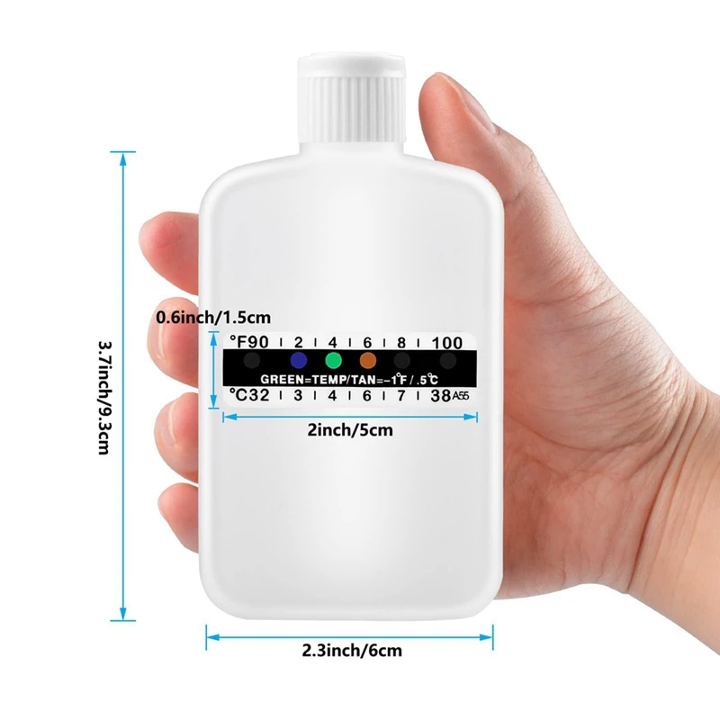 ชุดที่สมบูรณ์ทดสอบปัสสาวะ28ชิ้นขวดเปล่าแบบพกพา2ขวดแถบทดสอบที่ไวต่ออุณหภูมิ10กาวและถุงฉนวน