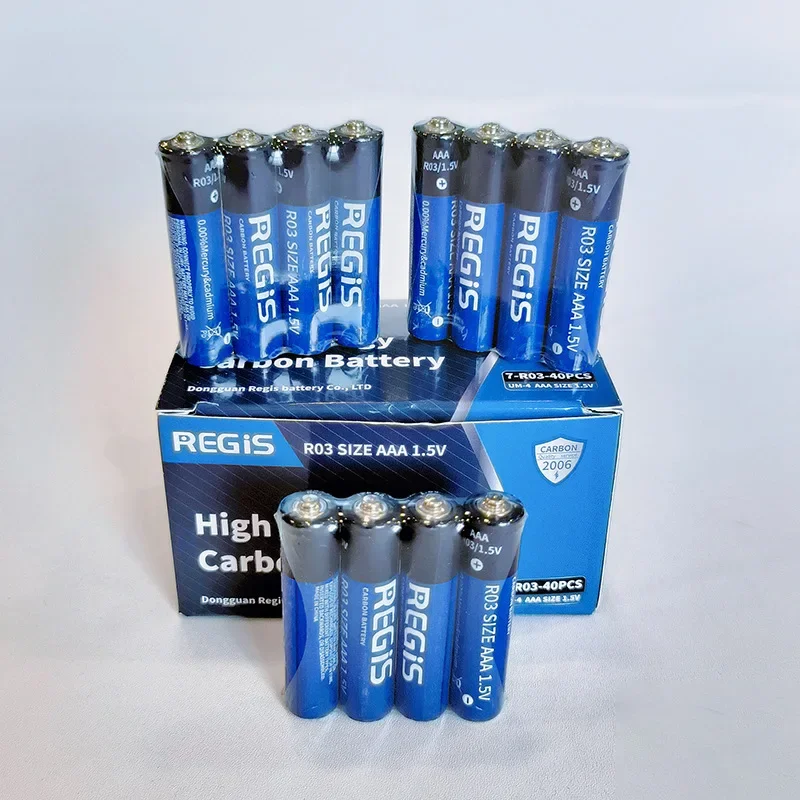 R03 1.5V AAA Carbon Zinc Battery 600mAh for Environmentally Friendly Non Leaking Toy Remote Control Calculator Battery