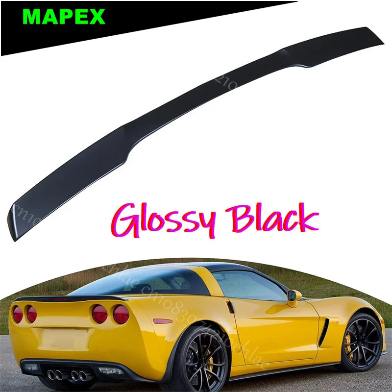 ZR1 pemanjang gaya ABS plastik penutup bagasi belakang sayap Spoiler untuk 2005-2013 Corvette C6 serat karbon pola Aksesori Mobil