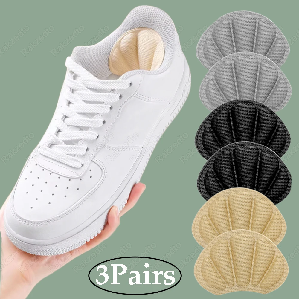 3Pairs Heel Inserts for Shoes Too Big Reduce Size Filler Sneakers High Heels Pain Relief Insole Anti-Wear Feet Heel Protector