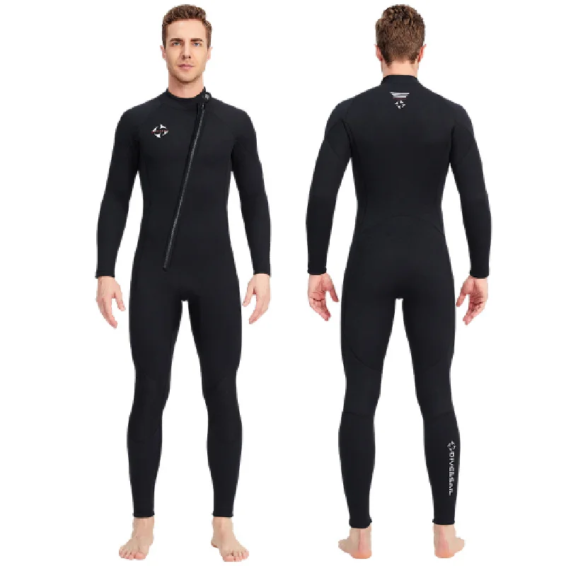 3MM Neoprene Wetsuit Men One-Piece Suits KeepWarm Surf Scuba Diving Suit Fishing