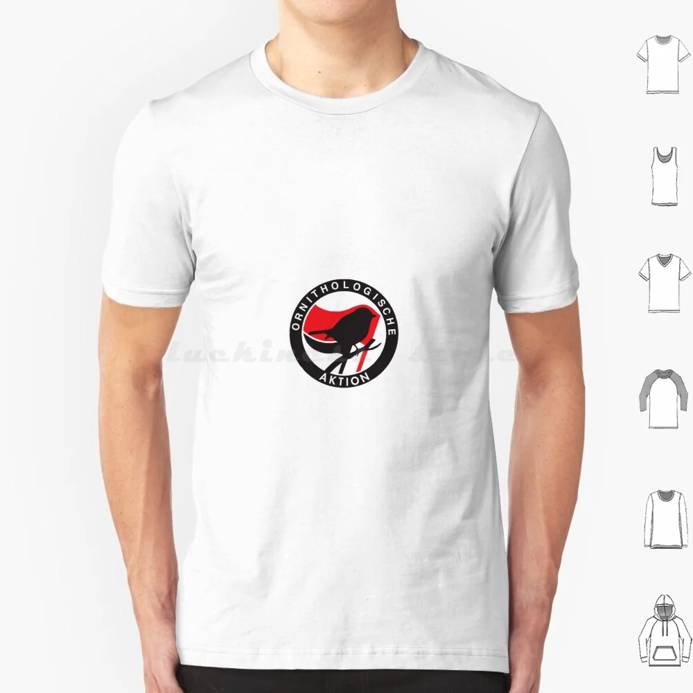 Ornithological Action T Shirt Cotton Men Women DIY Print Ornithological Action Anti Action Antifa Birds Ornithology Afd Left