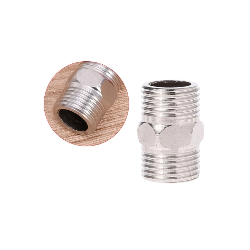 Conector tubería roscado NPT acero inoxidable SS304 con boquilla hexagonal macho 2 macho