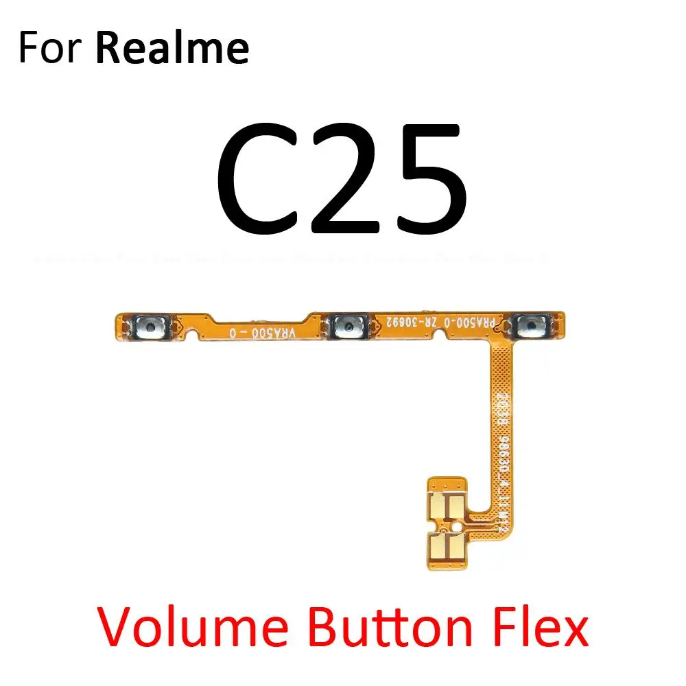 Switch Power ON OFF Key Mute Silent Volume Button Ribbon Flex Cable For OPPO Realme C21Y C25 C25s C25Y C30 C30s C31 C33 C35 C55