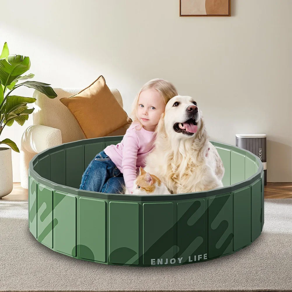 Pet Swimming Pool Portable Foldable PVC Pet Bathing Pool for Dogs Outdoor Animal Easy Storage Dog Wash Basin