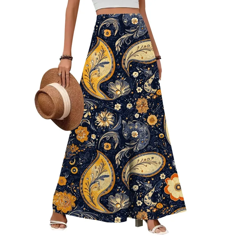 

Women's Summer 2025 Wide-Leg Pants High-Waisted Flowy Fashion Casual Casual Bohemian Beach Pants Culottes