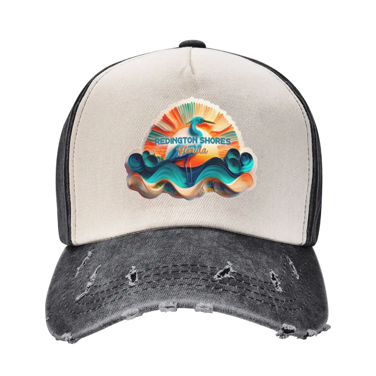 

Redington Shores, Redington Beach Florida, N. Redington Beach, Blue Heron & Sunset Baseball Cap