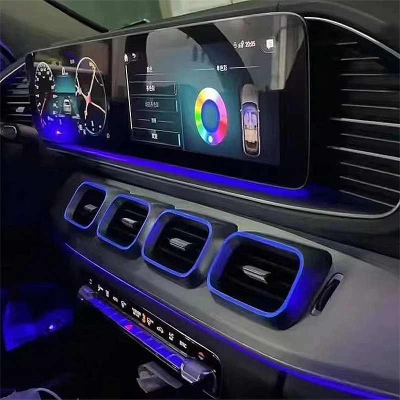 

Для Mercedes Benz GLE C167 W167 GLE350 GLE450 GLS X167 Форсунка кондиционера Лампа окружающей среды Передняя консоль Вентиляционное отверстие переменного тока