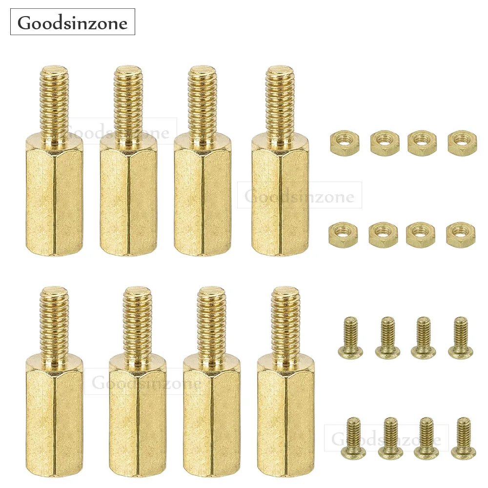 Raspberry Pi Standoff Kit – 24-Piece M2.5 Brass Spacer & Screw Set for Pi 3B+/3B/2B/A+/HAT Mounting