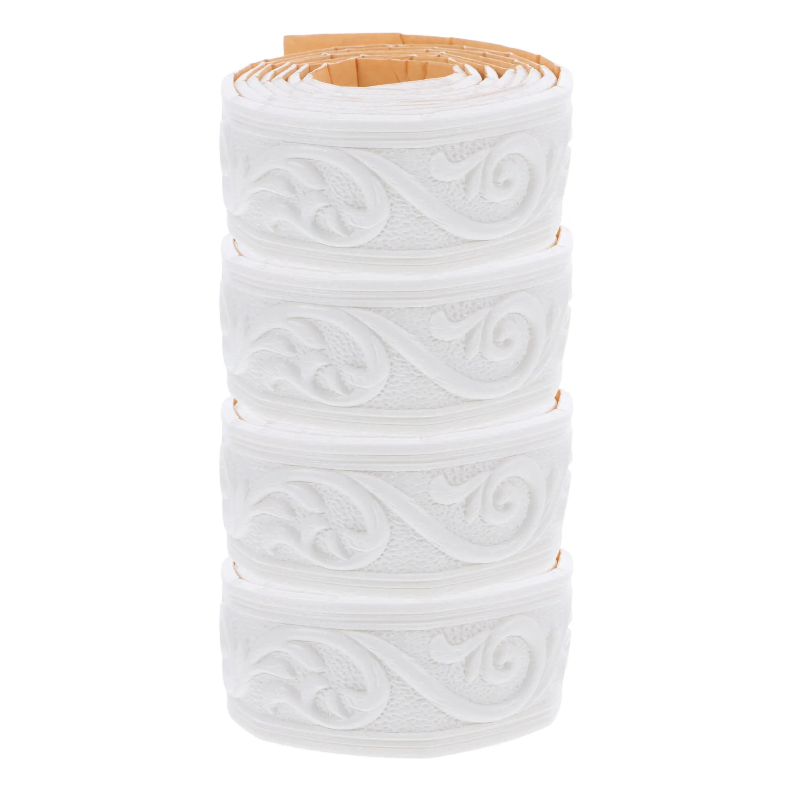 4Pcs Wall Base Molding Trim Self Adhesive Flexible Peel Stick Decorative Edging for Doors Cabinets Walls Ceiling Frame