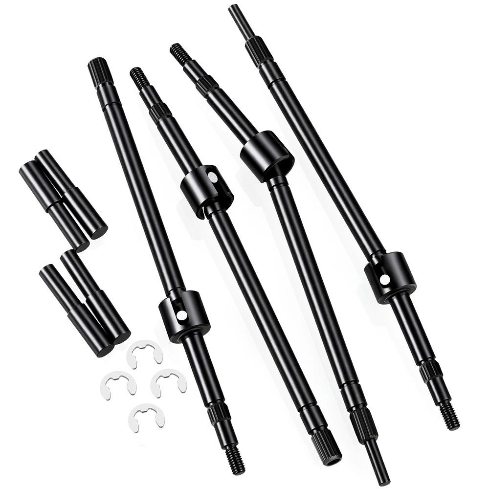 AXSPEED Steel Axle Shafts Front Rear CVD Drive Shaft for 1/10 Tamiya Clod Buster Upgrade Parts
