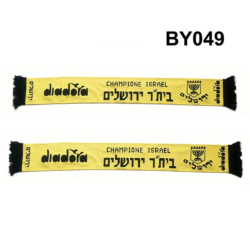 18*145 cm Size Retro Beitar FCBJ LA Familia Scarf for Fans Double-faced Knitted BY049