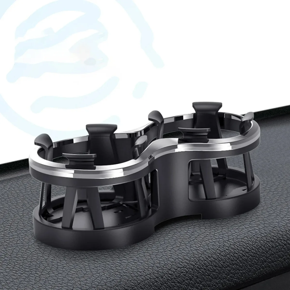 1PC 차량용 컵홀더 이중 물컵 거치대 탈부착 가능 설치 베이스 수납 랙 차량용 음료 랙 커피/밀크티/보온병 컵용