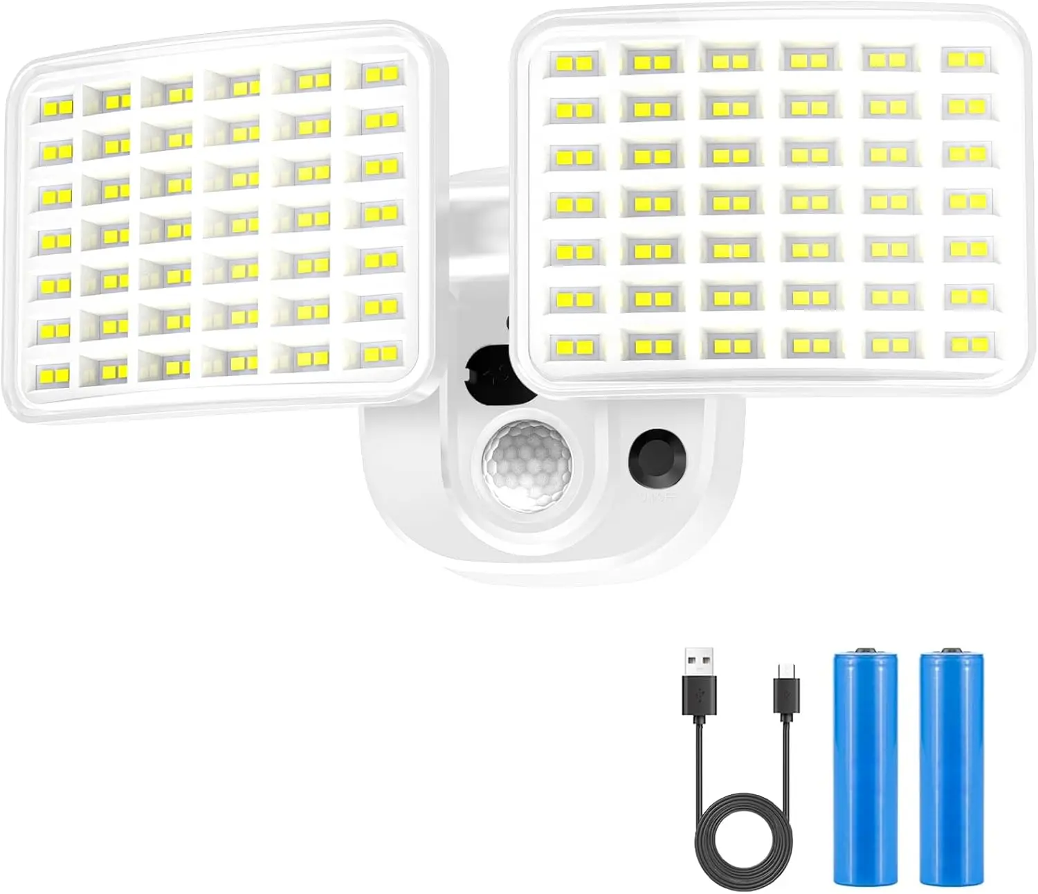

Rechargeable Motion Light, 2500LM/4000LM Dual Mode, USB Charging Wireless LED Flood Light for Garage, Yard, Porch