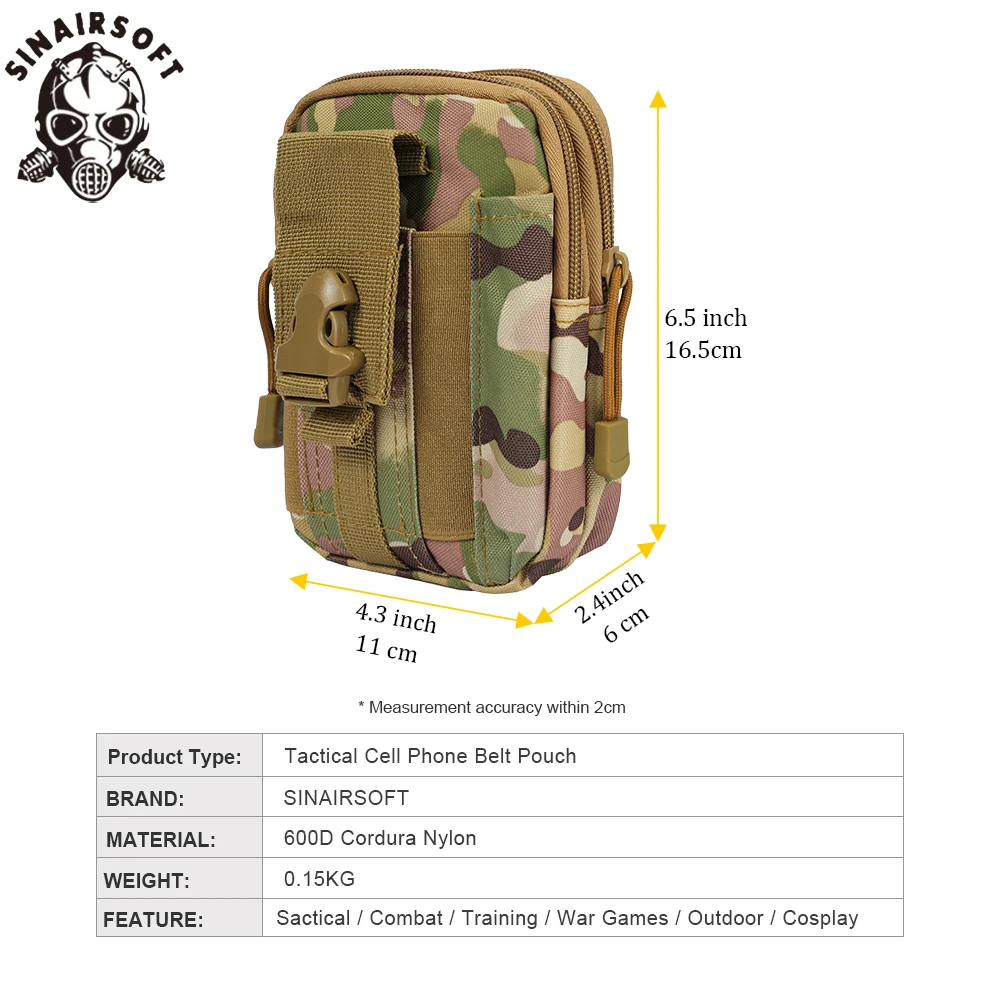 SINAIRSOFT Tactical Leg Bag Camouflage Riding Locomotive Portable Multifunctional Leggings Bag Sports Hanging Waist Bag