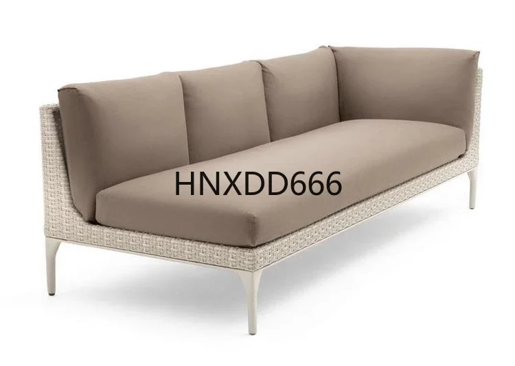 Outdoor sofa sun protection rain protection rattan garden three-piece combination