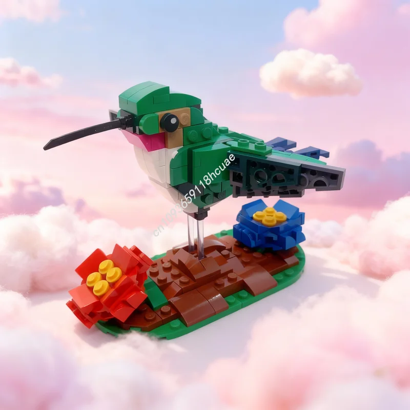 

235pcs MOC Ruby Throated Hummingbird Model Building Blocks Architecture Idea Toy Creative Brick Festival Gift Education