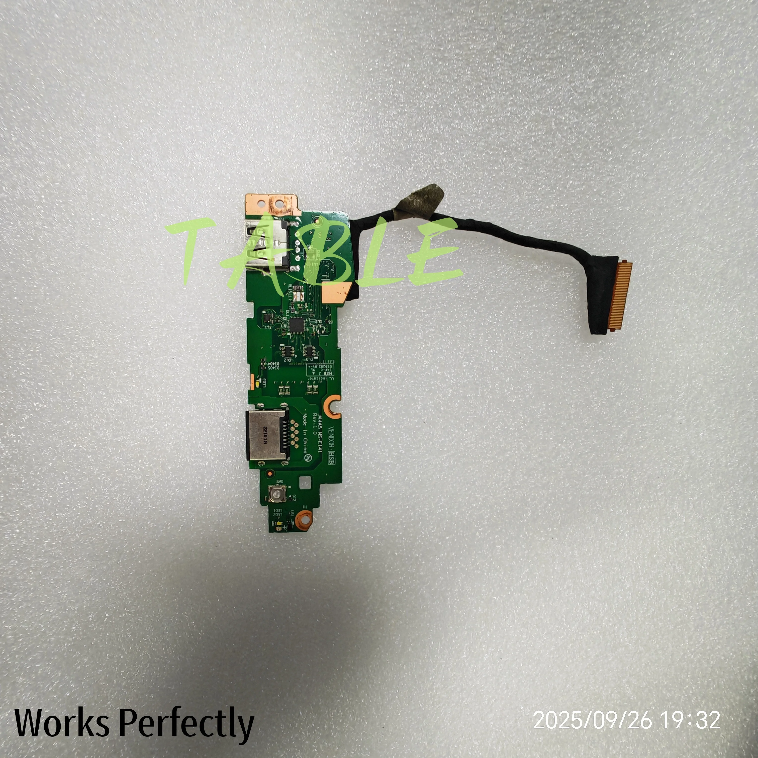 FOR LENOVO K14 GEN 1 USB WLAN ETHERNET POWER BUTTON BOARD W CABLE NS-E141 5C51C94234