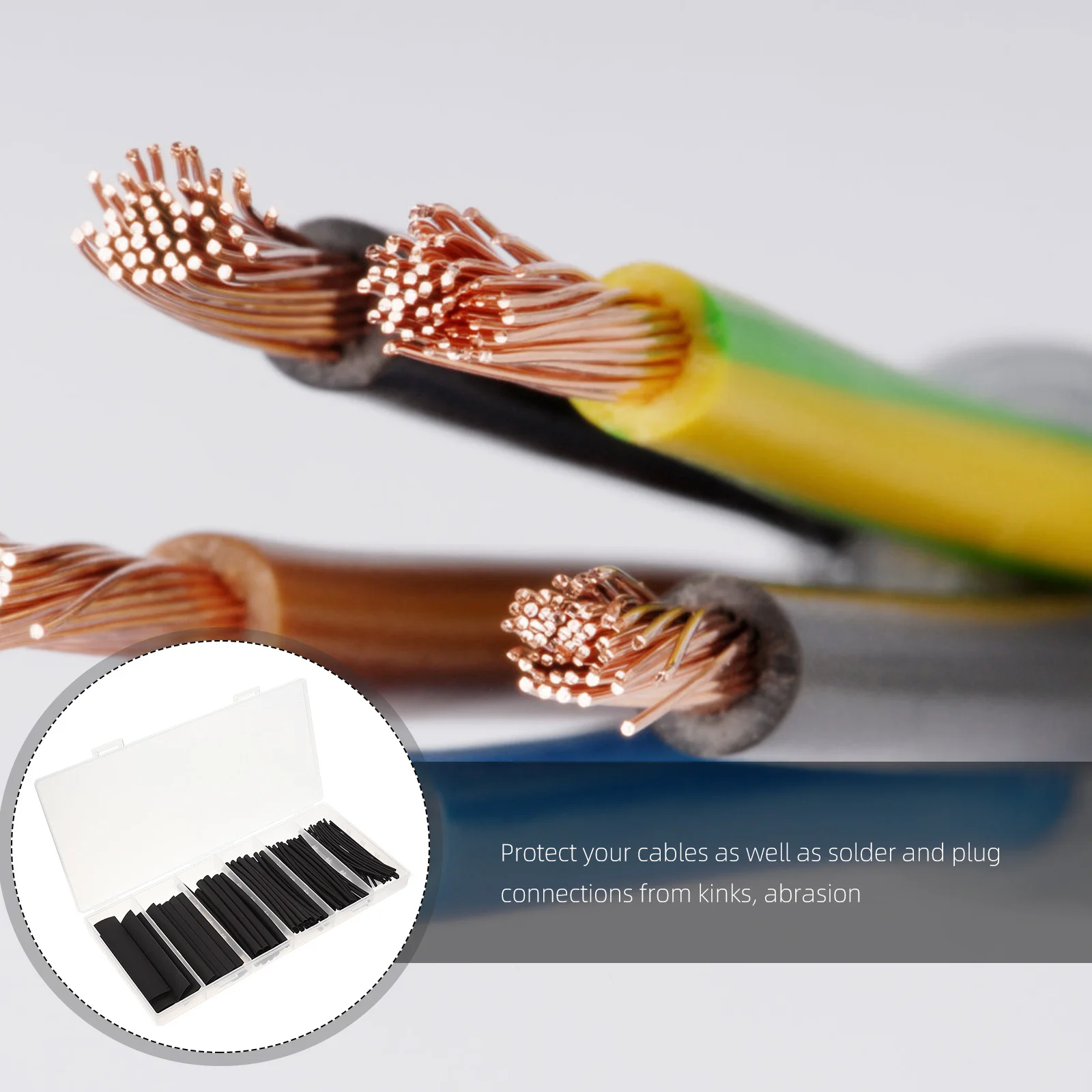 

1 Set Heat Shrink Tubing Insulation Sleeving Kit Waterproof Silicone Rubber Cable Protection For Wiring Automotive Electrical