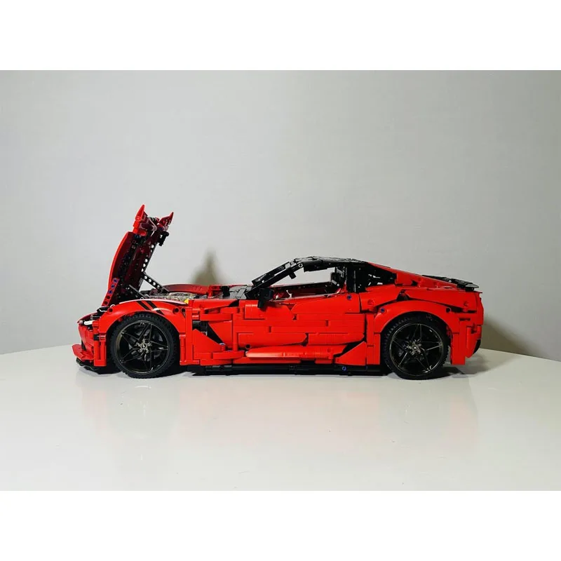 MOC-199855 bloques de carreras de coches deportivos icónicos rojos, modelo 3399 piezas MOC, bloques de construcción creativos para niños, juguete para regalo de cumpleaños