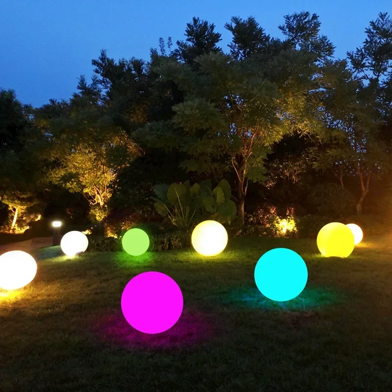 

LED Garden Ball Lights Remote Control Outdoor Floor Street Lawn Lamps Swimming Pool Wedding Party Holiday Home Decoration Lamps