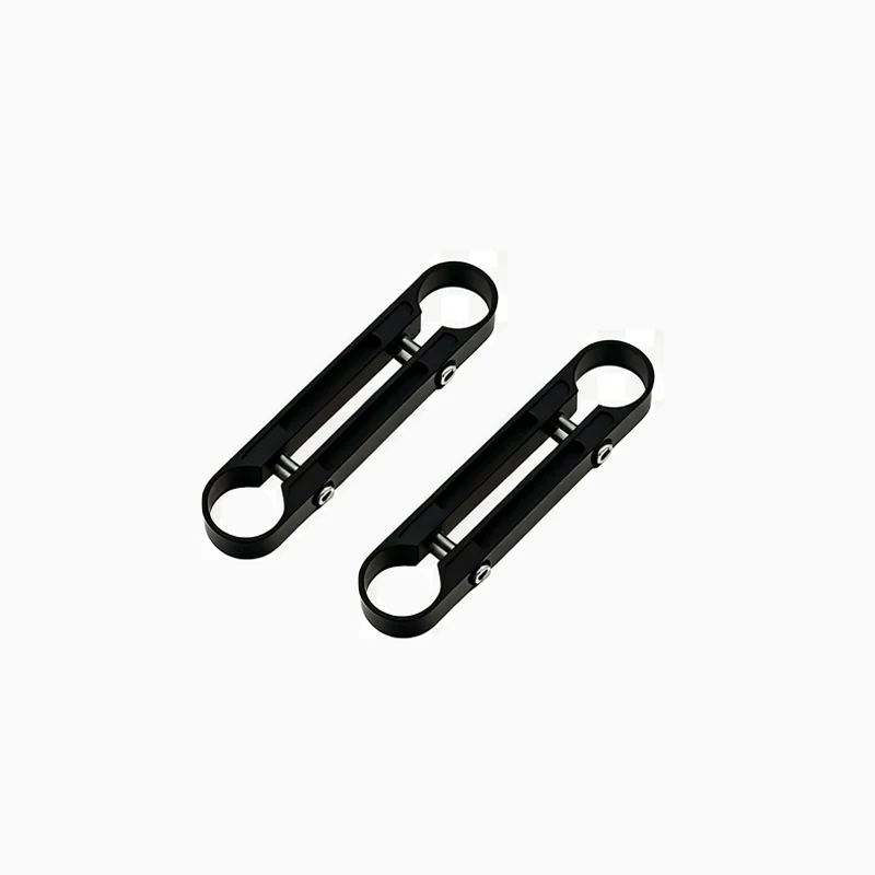 Pince à Tube en carbone à double tuyau de 16mm, 2 pièces, Clip à 2 trous, connecteur de fixation de Tube de train d'atterrissage en alliage d'aluminium pour pièce de Drone RC multi-axes