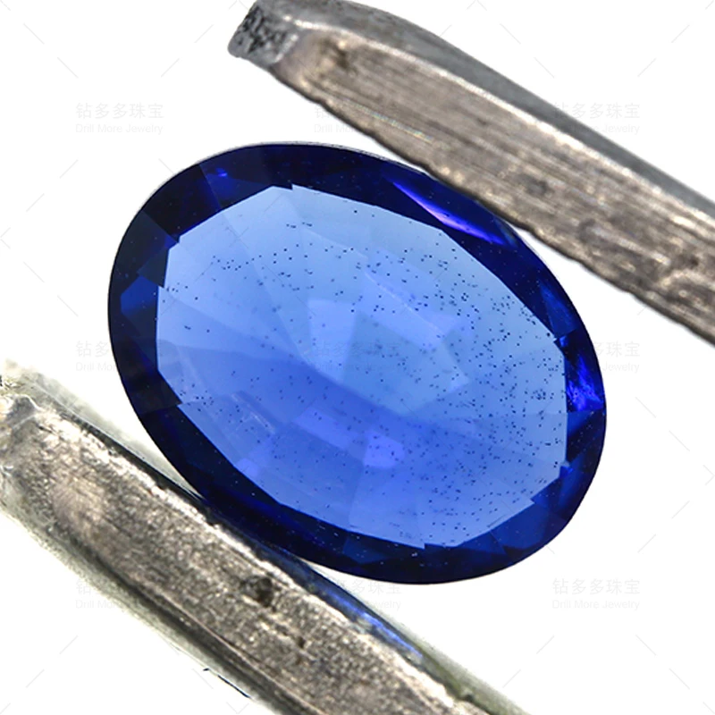 Blue Jewelry 1.5ct Laboratory Cultivation Of Sapphire Oval Cut Gemstone Manufacturers Direct Single Batch