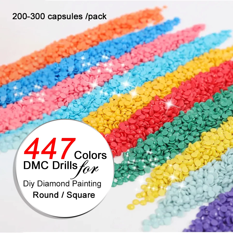5D DIY Diamond Painting Full Square & Round DMC 447 Colors Drills Rhinestone Embroidery Mosaic Stone Cross Stitch Accessory art
