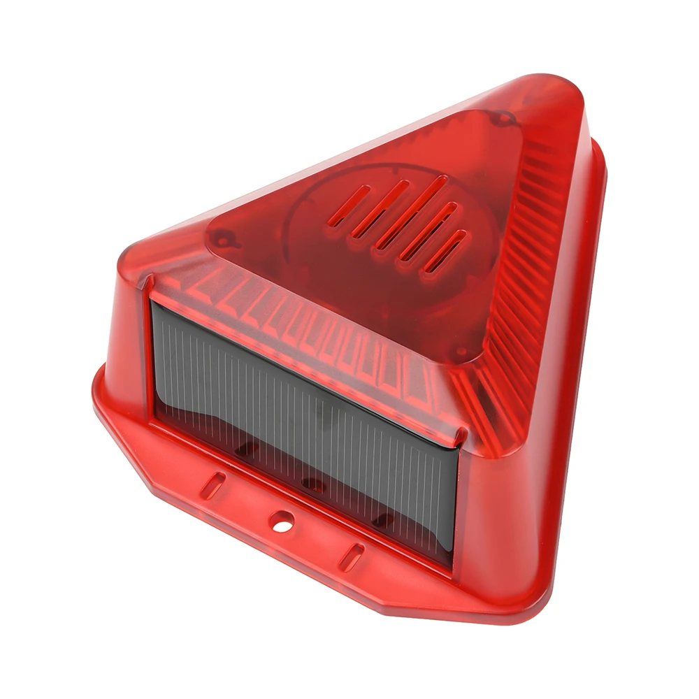 Outdoor Solar Infrared Motion Sensor Alarm 129db Siren Strobe Light IP55 Waterproof Villa Farm Yard Garden Security Alarm System