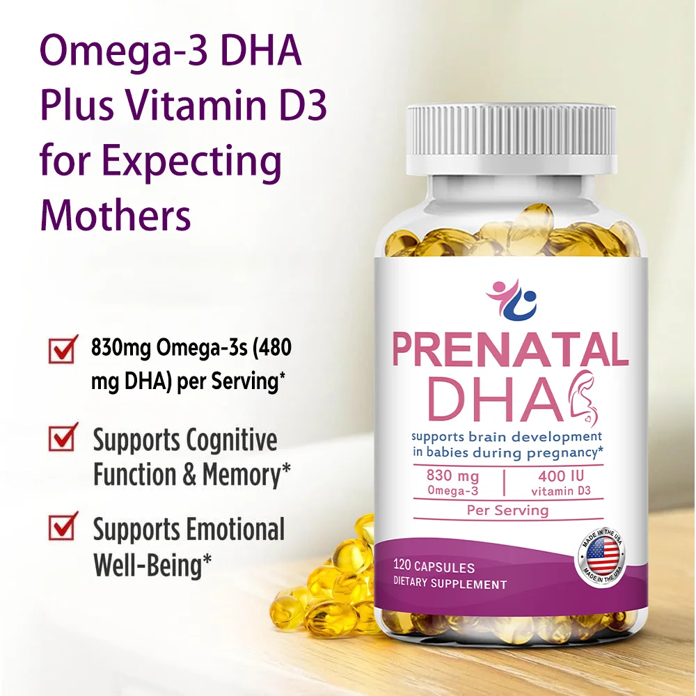 Prenatal DHA & Vitamin D3 Capsules - DHA & EPA, Nutritional Support for Women Pre-Pregnancy, During Pregnancy & Breastfeeding