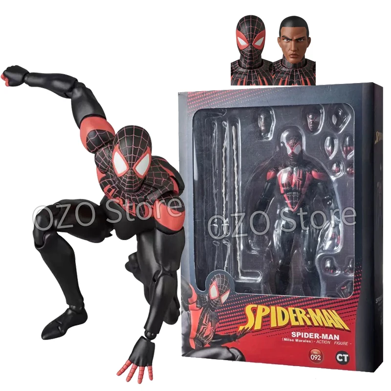 CT Toys Maf 092 Spiderman Miles Morales Action Figure Ultimate Spiderman Figurine PVC Collection Comics ​Miles Model Toys