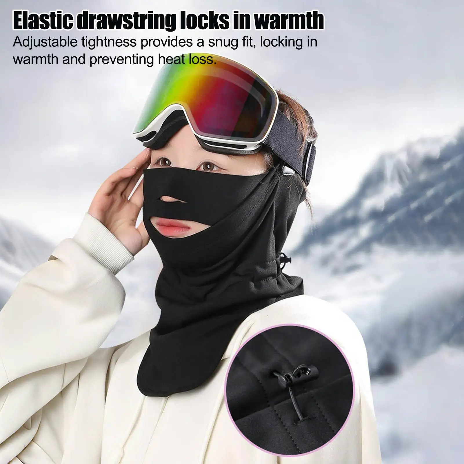 الرقبة الجراب تنفس يندبروف الدافئة قابل للتعديل الشتاء الرقبة الجراب مع الرباط الرياضة في الهواء الطلق ركوب الدراجات قناع التزلج لركوب الخيل