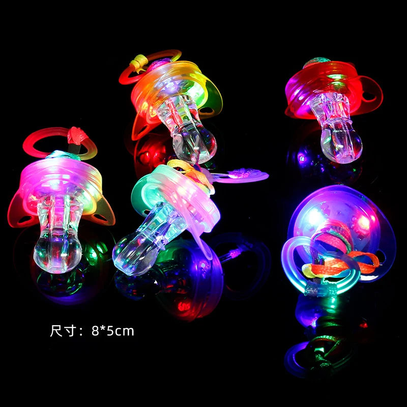 Children Flash Simulation Pacifier LED Light-emitting Party Party Bar Whistle Light Pacifier Atmosphere Props Light-emitting Toy