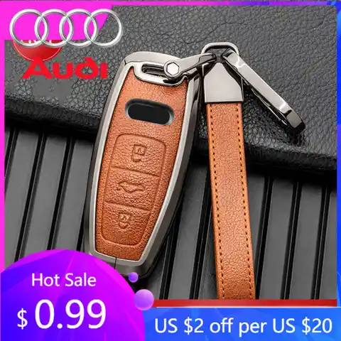 자동차 스티커 핫 2026 신형 키 케이스 커버 아우디 A3 A4 A5 A7 A6 C8 Q8 Q7 Q5 Q4 Q3 E-tron 리모컨 키홀더 쉘 키체인 가죽