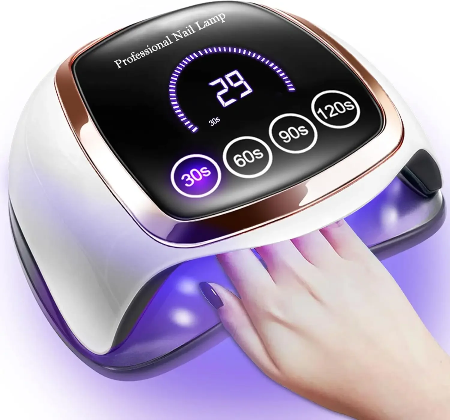

180W UV LED Nail Lamp Fast Curing with LCD Touch Screen, Auto Sensor, 4 Timers for Gel Polish at Home or Salon