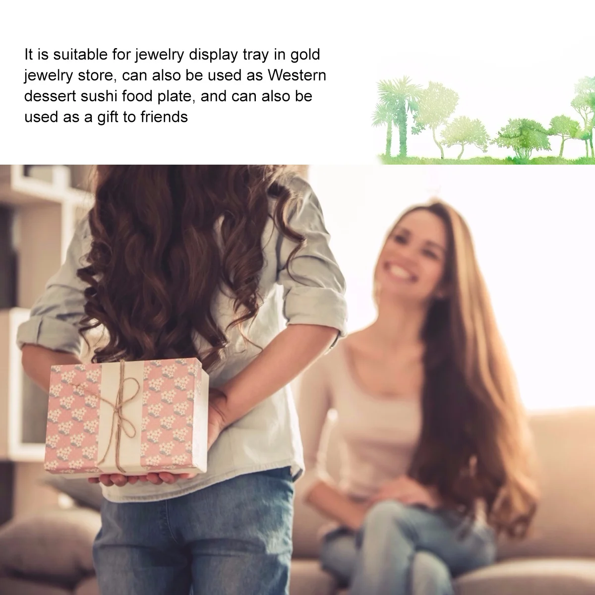 

Marble Jewelry Dish Trinket Tray Round Wedding Ring Plate Ceramic Black Dessert