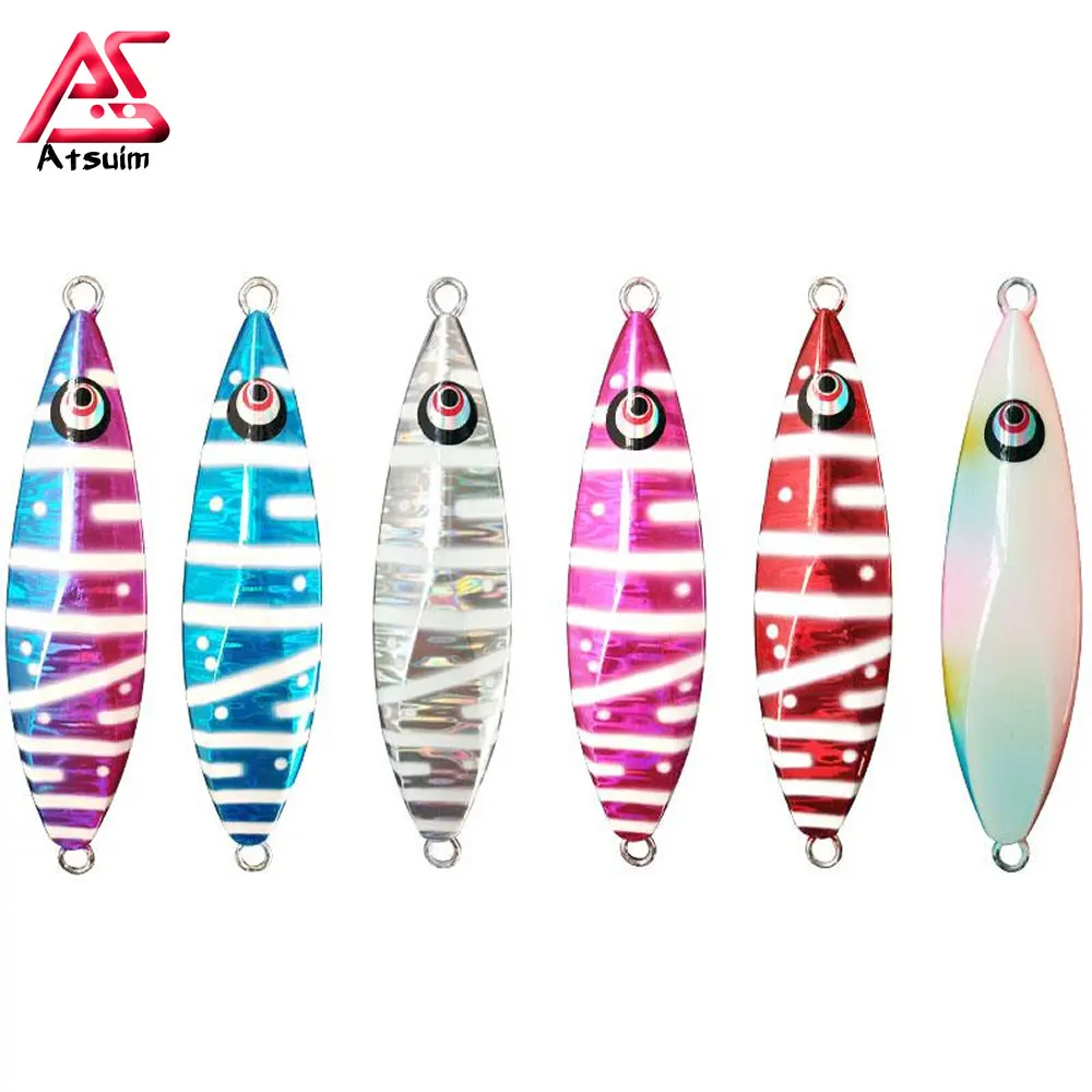 AS Slow Metal Jigging Lure Glow 150g200g260g Fish Falling Jigs Saltwater Fishing Pitch Pesca Angler Hard Bait Tackle