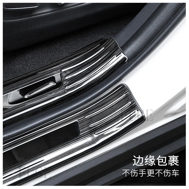 For Toyota RAV4 AX50 Stainless Steel Welcome Pedal Anti-Scratch Strip Toyota RAV4 Door Threshold Strip 2020 Edition model