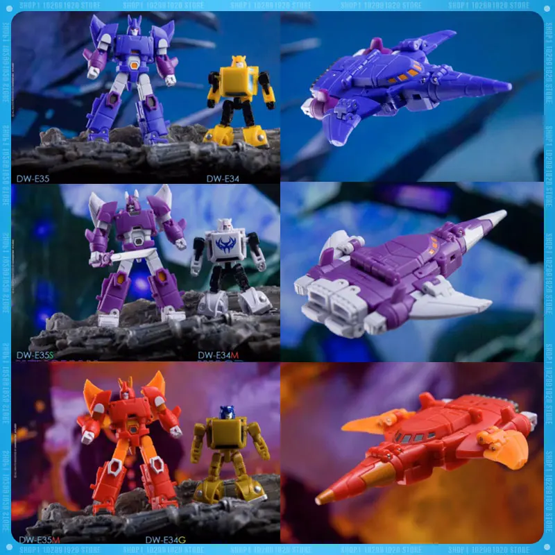 DR.WU Transformation DW-E35 Wingman &DW-E34 Wasp/DW-E35S&DW-E34M/DW-E35M&DW-E34G Cyclonus Golden Goldbug Action Figure MINI 5cm