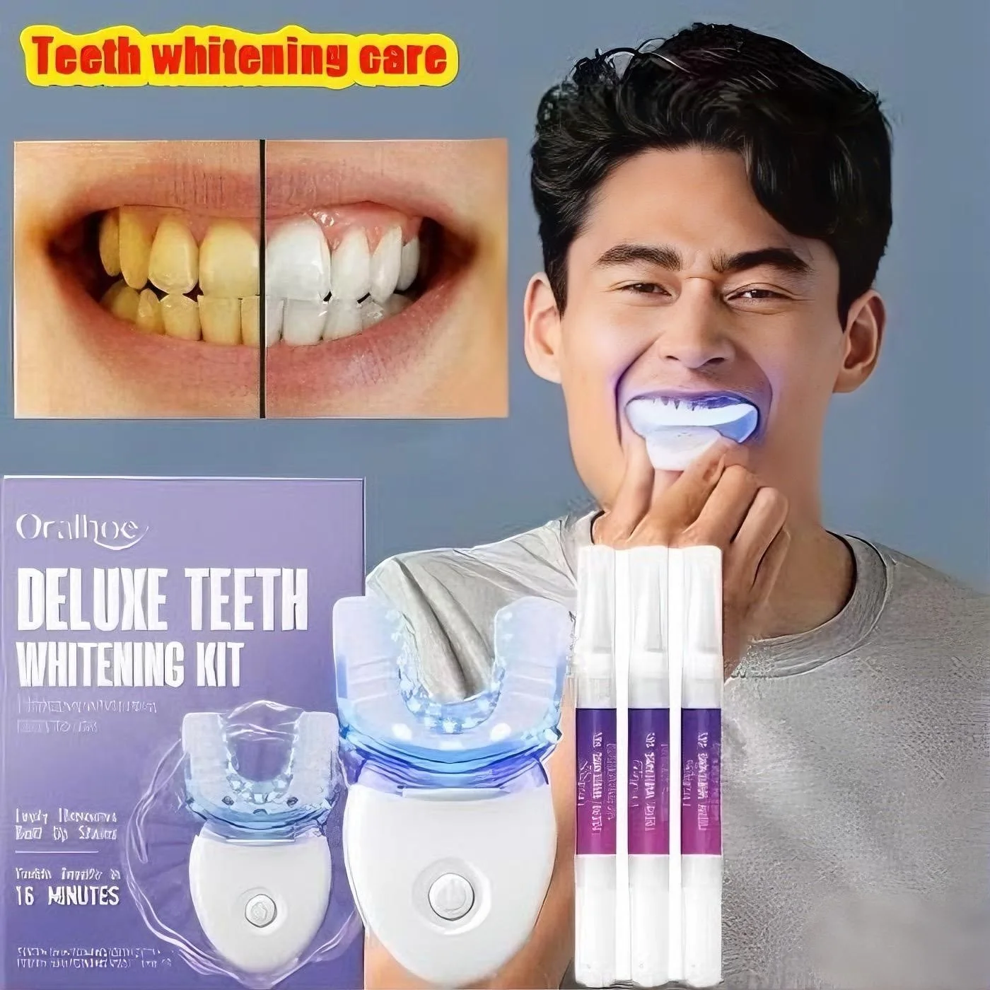 جهاز تنظيف الأسنان المحمول، أدوات تنظيف الأسنان الخفيفة لإصلاح البقع، جهاز تنظيف اللثة للعناية بالفم للاستخدام المنزلي