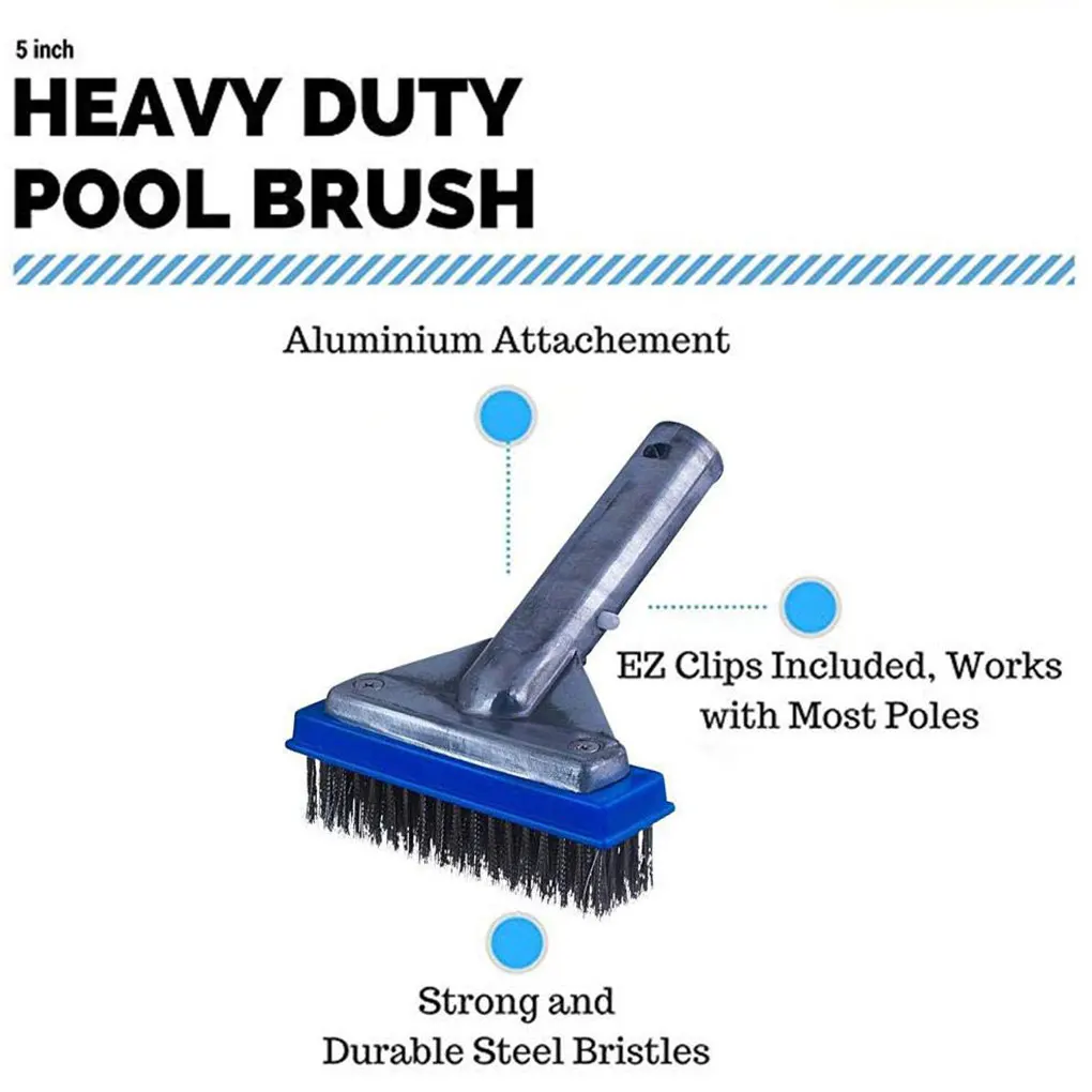 Swimming Pool Brush Fitting Household Garden Pools Wall Washing Tools Algae Removal Fittings 5in Cleaning Brushes Clean Tool